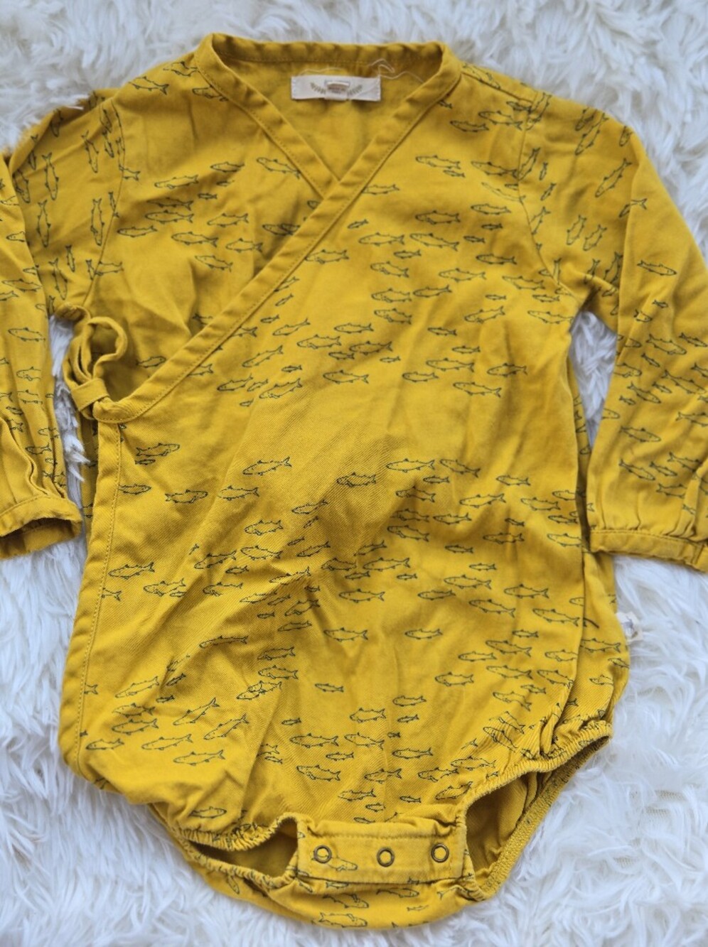 Red Caribou 100% Cotton Fish School Romper 9-12 Mos.